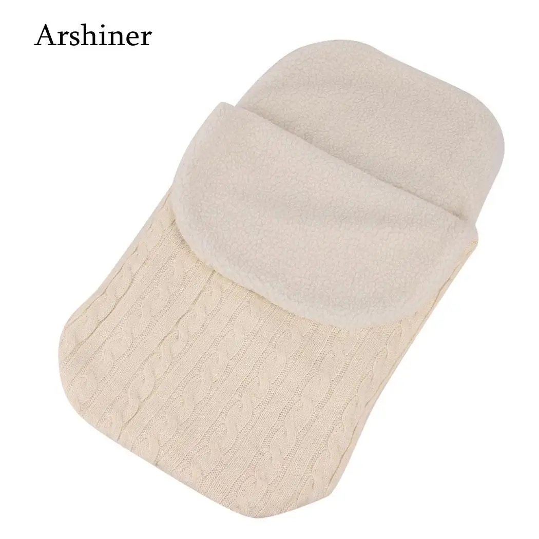 Newborn Unisex Sleeping Knit Sleepsacks Bag Blanket Swaddle Stroller Winter Baby Casual Solid | Мать и ребенок