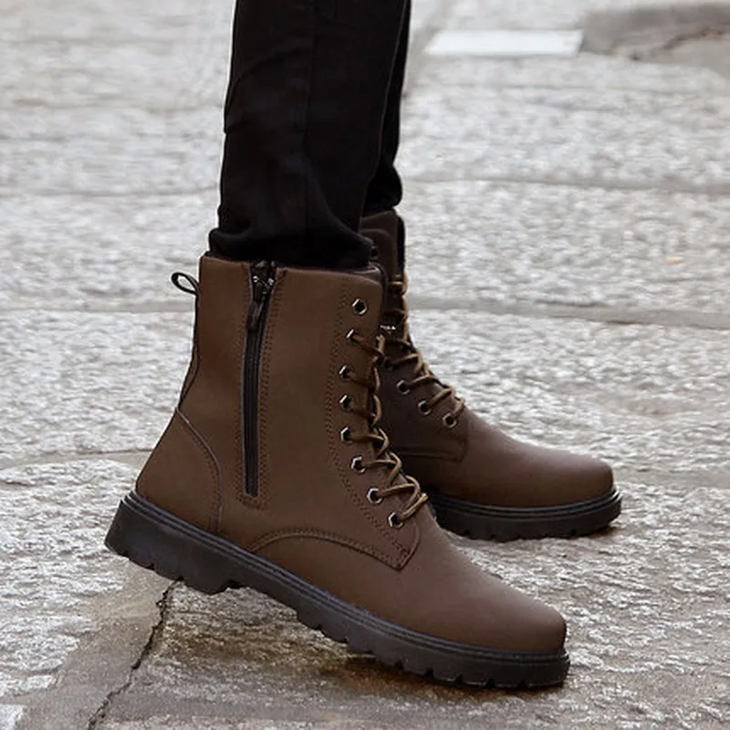 2018 New High Quality Winter Men Leather Boots Fashion Warm Ankle with HH-186 | Обувь