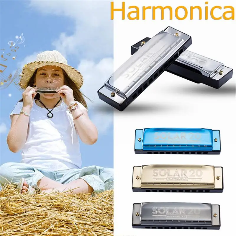 10-hole Harmonica обучающий инструмент для начинающих Брюс плеер тренировка блюз Арфа