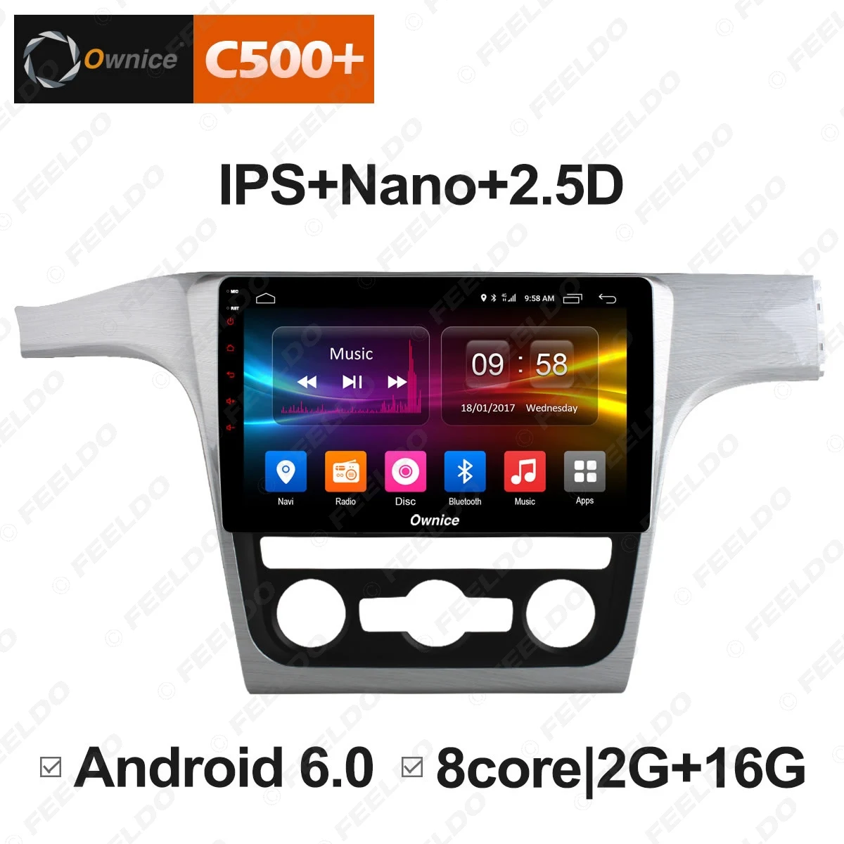 FEELDO 10 1 &quot2.5D Nano IPS экран Android 6 0 Octa Core/DDR3 2G/32G/4G LTE автомобильный медиаплеер с GPS/FM для