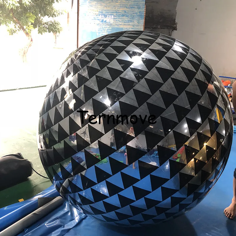 Гигантский надувной Диско Зеркальный Шар с печатью Рождественская елка Санта