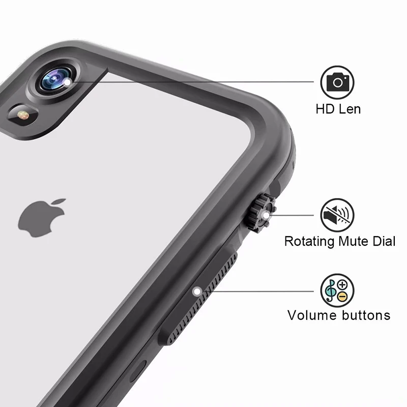 Водонепроницаемый Чехол IP68 для Apple iPhone XS Max XR X 360 полноразмерные Защитные чехлы