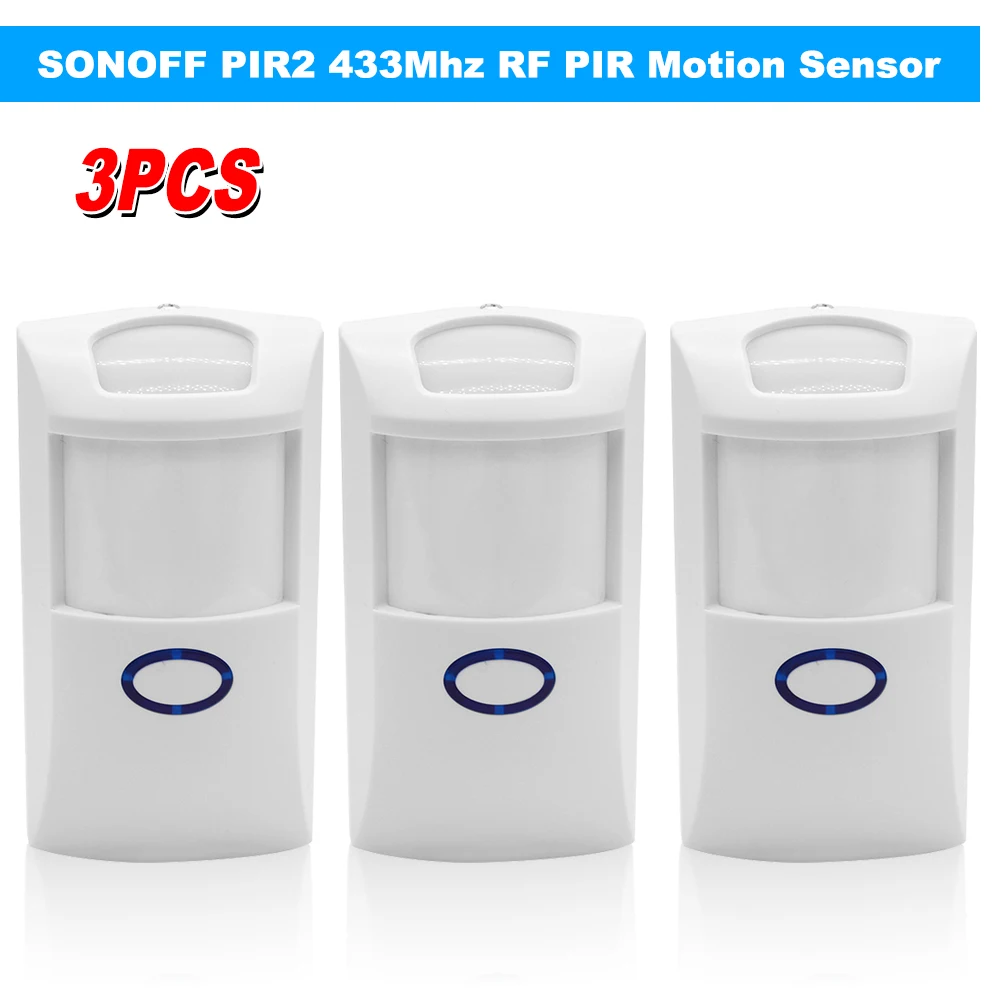SONOFF PIR2 беспроводной двойной инфракрасный детектор 433 МГц RF PIR датчик движения умный дом автоматизация охранная сигнализация для Alexa