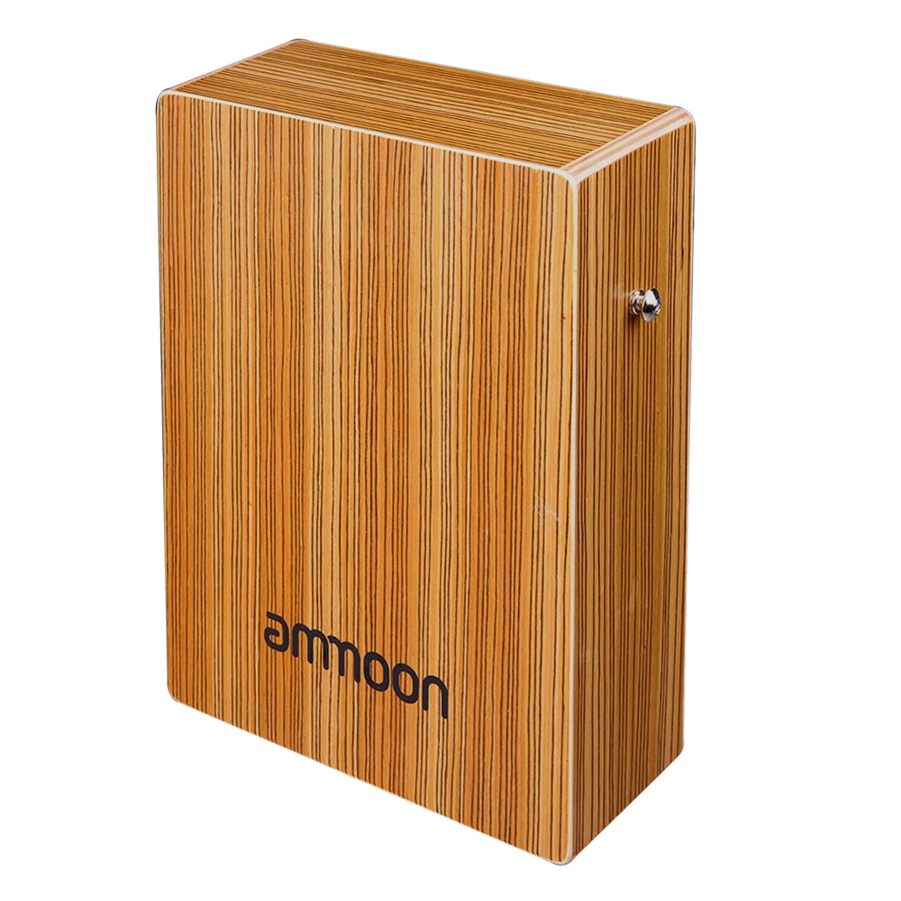 Ammoon портативный дорожный барабан для Cajon Box деревянный плоский ручной с ремешком