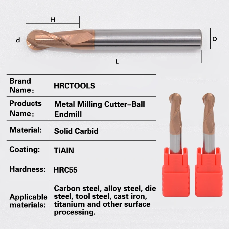 I28-R6x24Hx12Dx100L покрытый сплавом Вольфрам Сталь спираль сферическим концом резак для