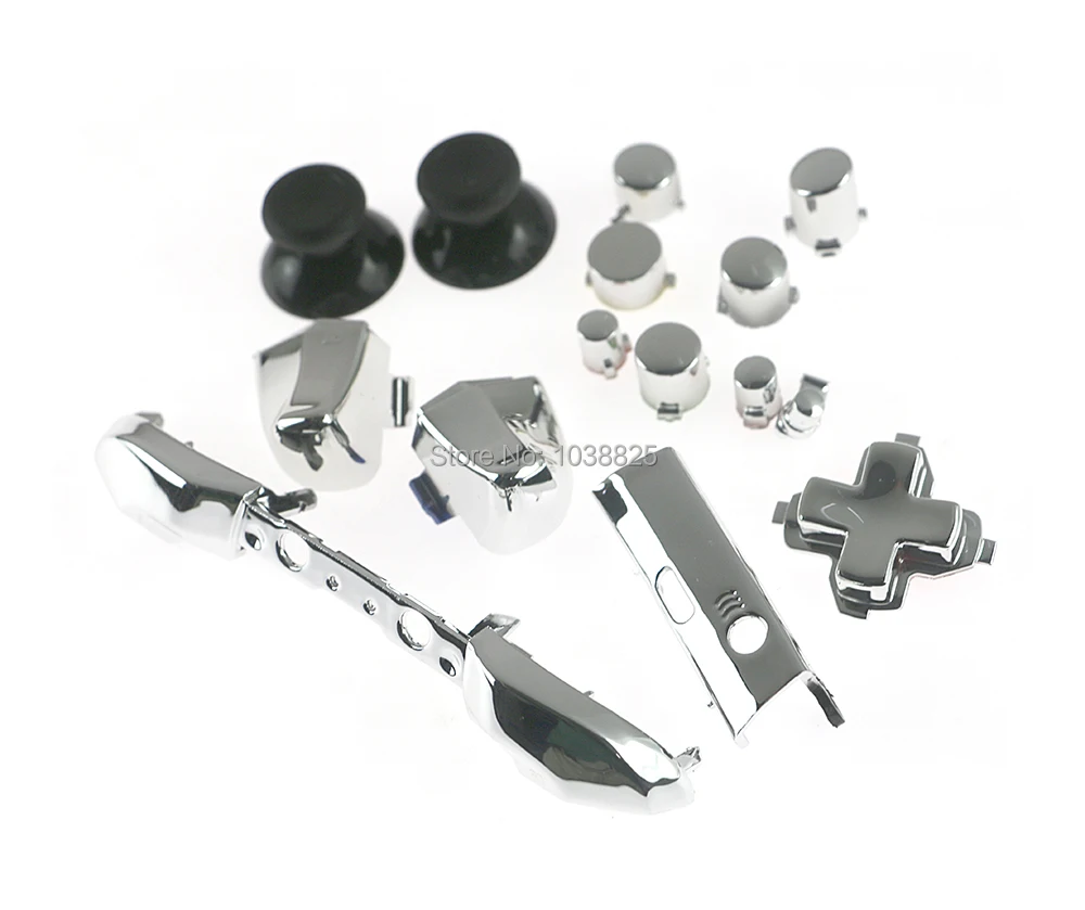 10 компл./лот полный комплект Chrome LB RB RT LT бамперные кнопки набор Thumbstick Cap Dpad для Xbox One