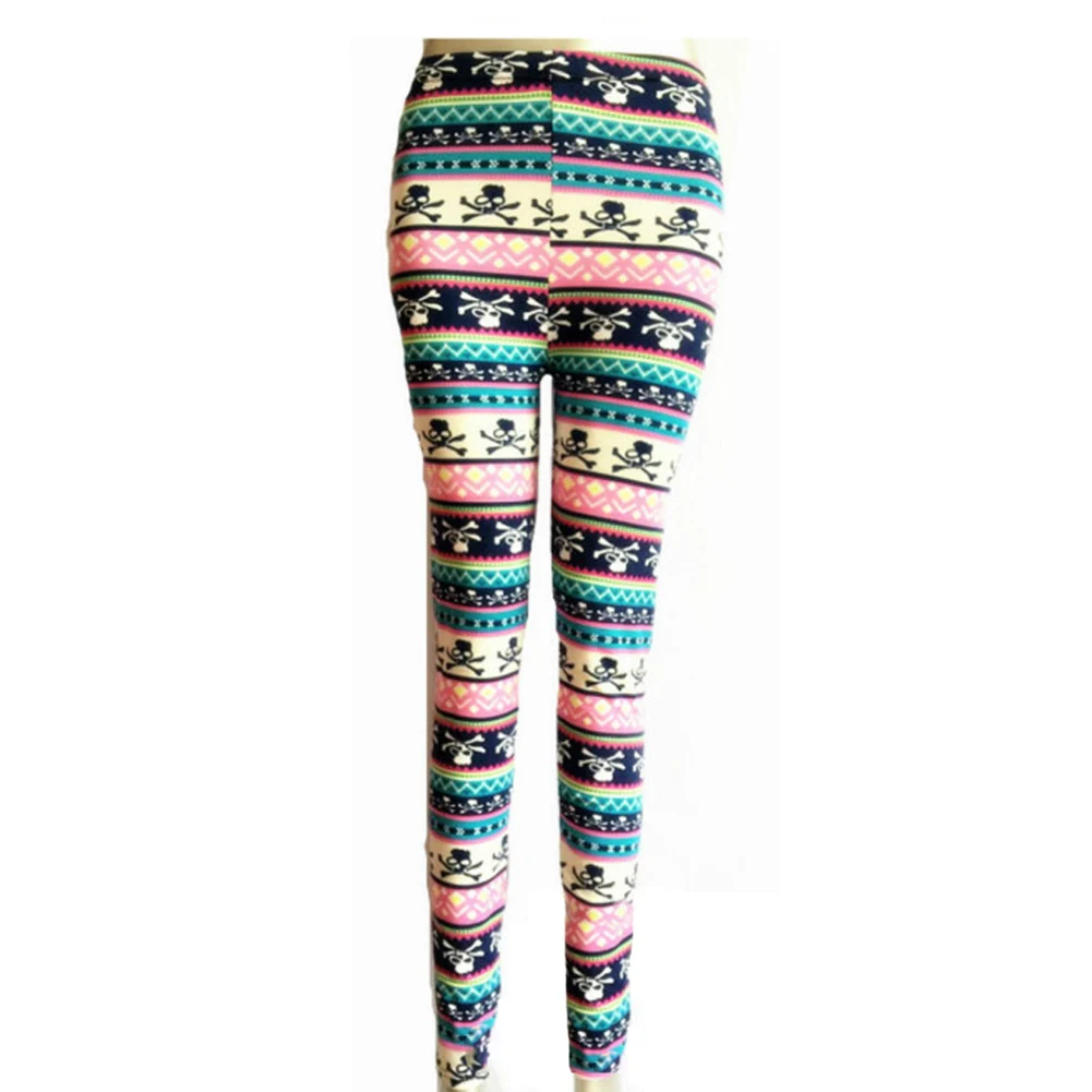 Fashion Women's HOT Leggings Pants Print High Waist Leggings Happy Christmas Party Long Pants 18 Color Ladies Xmas Trousers