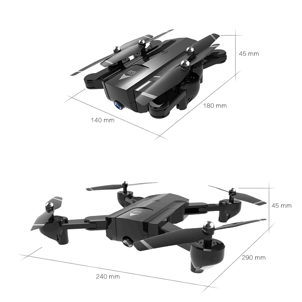 Складной Квадрокоптер с камерой 720P/1080P Wifi FPV GPS возврат домой|Радиоуправляемые