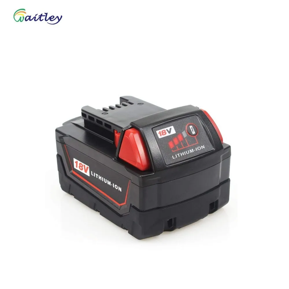Waitley 18В 5.0Ah запасная батарея для Milwaukee M18 беспроводной Электроинструмент 48 11 1850 1852