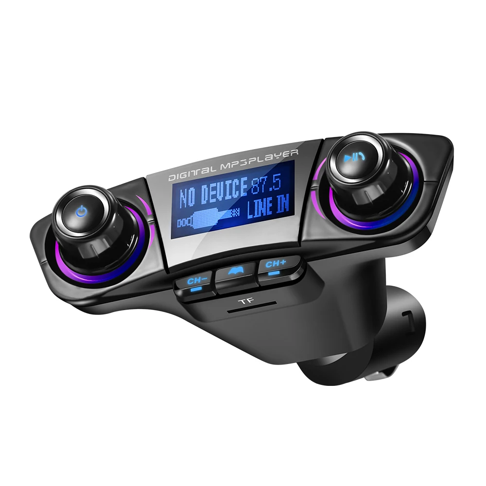 Автомобильное зарядное устройство с USB адаптером FM передатчиком mp3 плеером Bluetooth
