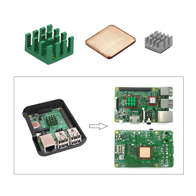 Raspberry Pi 3 Чехол теплоотвод комплект питания в 1 5 2.5A источник защитный чехол для 3/2/b