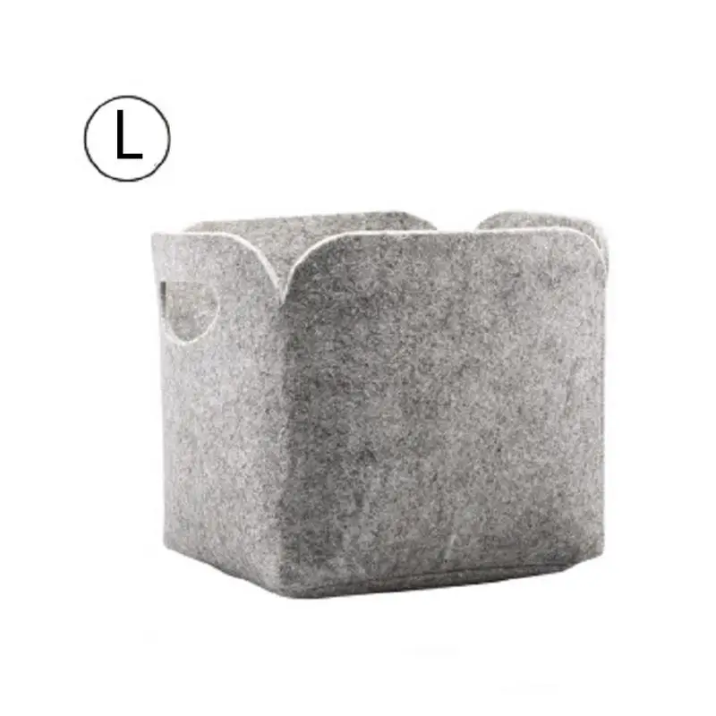 Простая фетровая тканевая корзина для хранения милый дизайн удобная складная