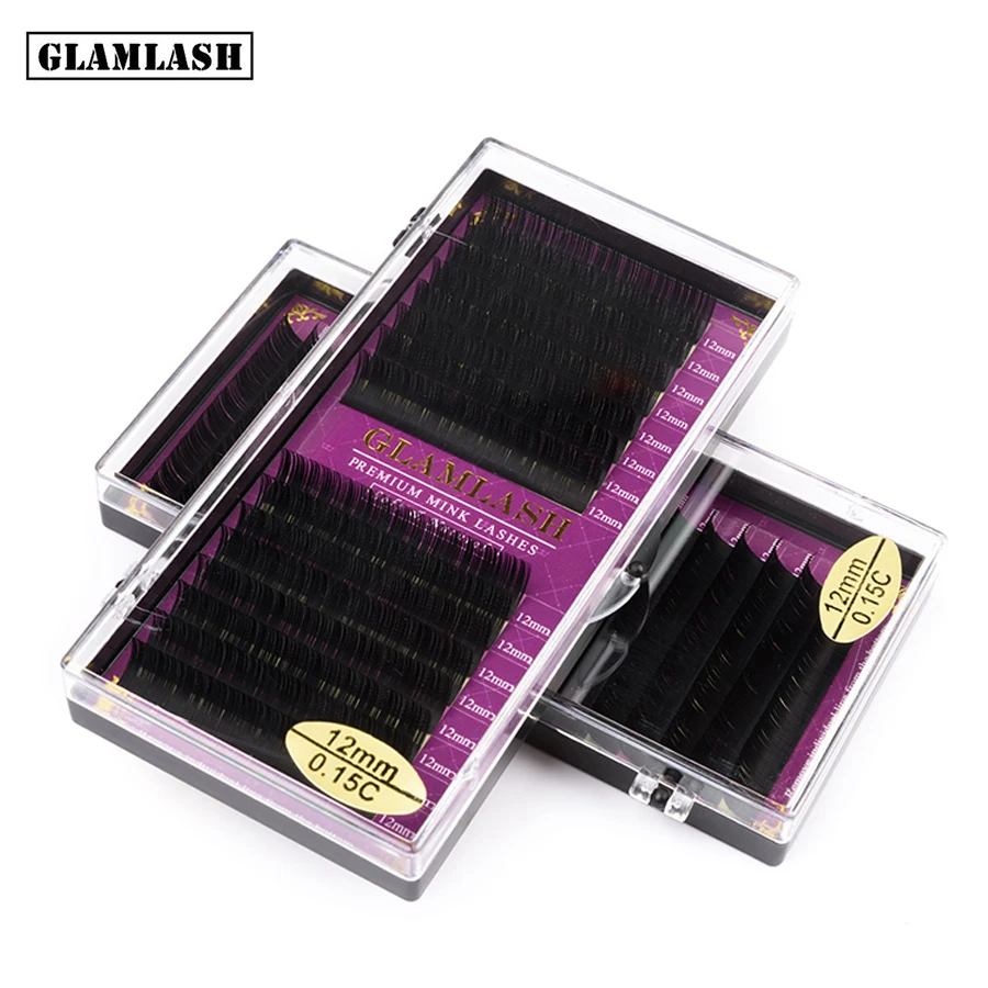 GLAMLASH оптовая продажа 16 рядов высококачественные норковые синтетические ресницы