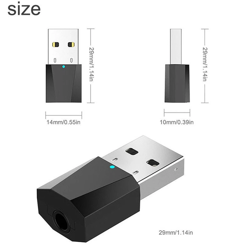 USB Bluetooth 4 2 стерео аудио передатчик 3 5 мм аудиокабель для ТВ ПК динамика наушников