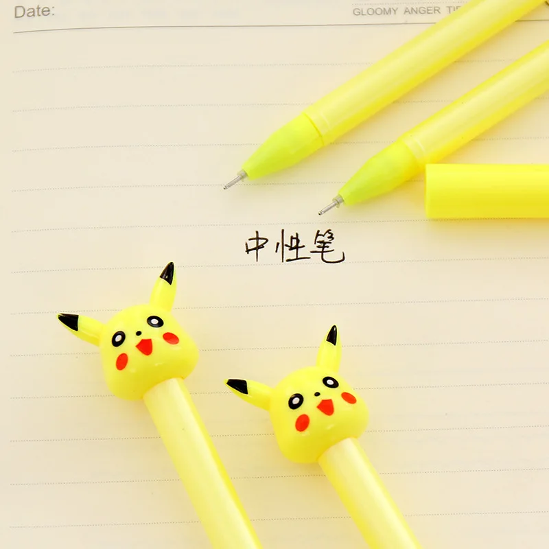 1 шт. новый креативный милый мультяшный пластиковый гелевые ручки Pokemon для детей