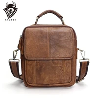2021 new genuine leather shoulder bags fashion men messenger bag small ipad male tote vintage crossbody mens handbags