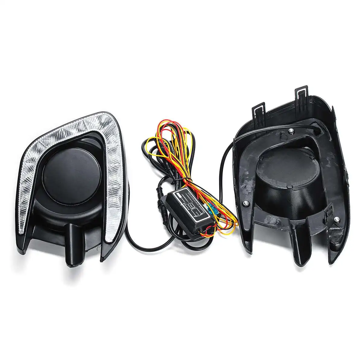 Дневные ходовые огни желтый сигнал Функция реле 12V авто светодиодный DRL Дневной светильник для Mitsubishi Pajero Montero Sport 2013