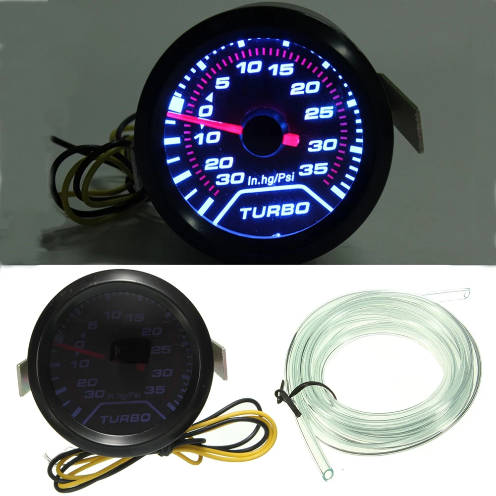 Универсальный автомобильный измеритель давления 52 мм светодиодный LED Turbo Boost HG PSI
