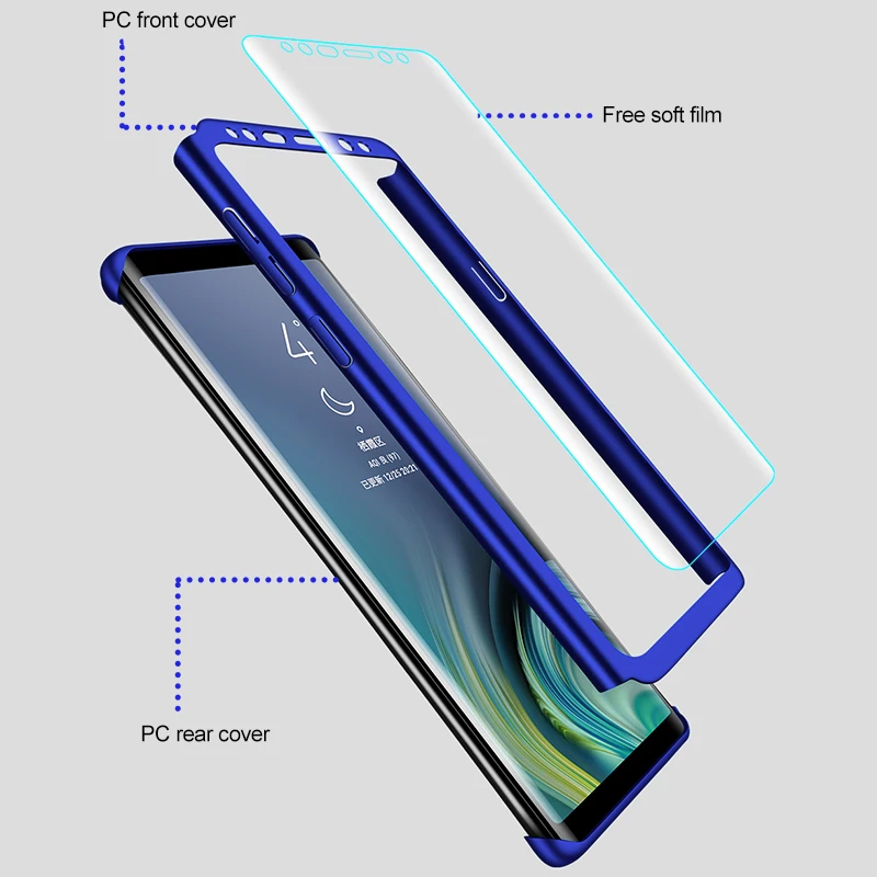Ударопрочный полный чехол для Samsung Galaxy Note 9 8 10 Жесткий Чехол телефона S7 S8 S9 S10 Plus S10E