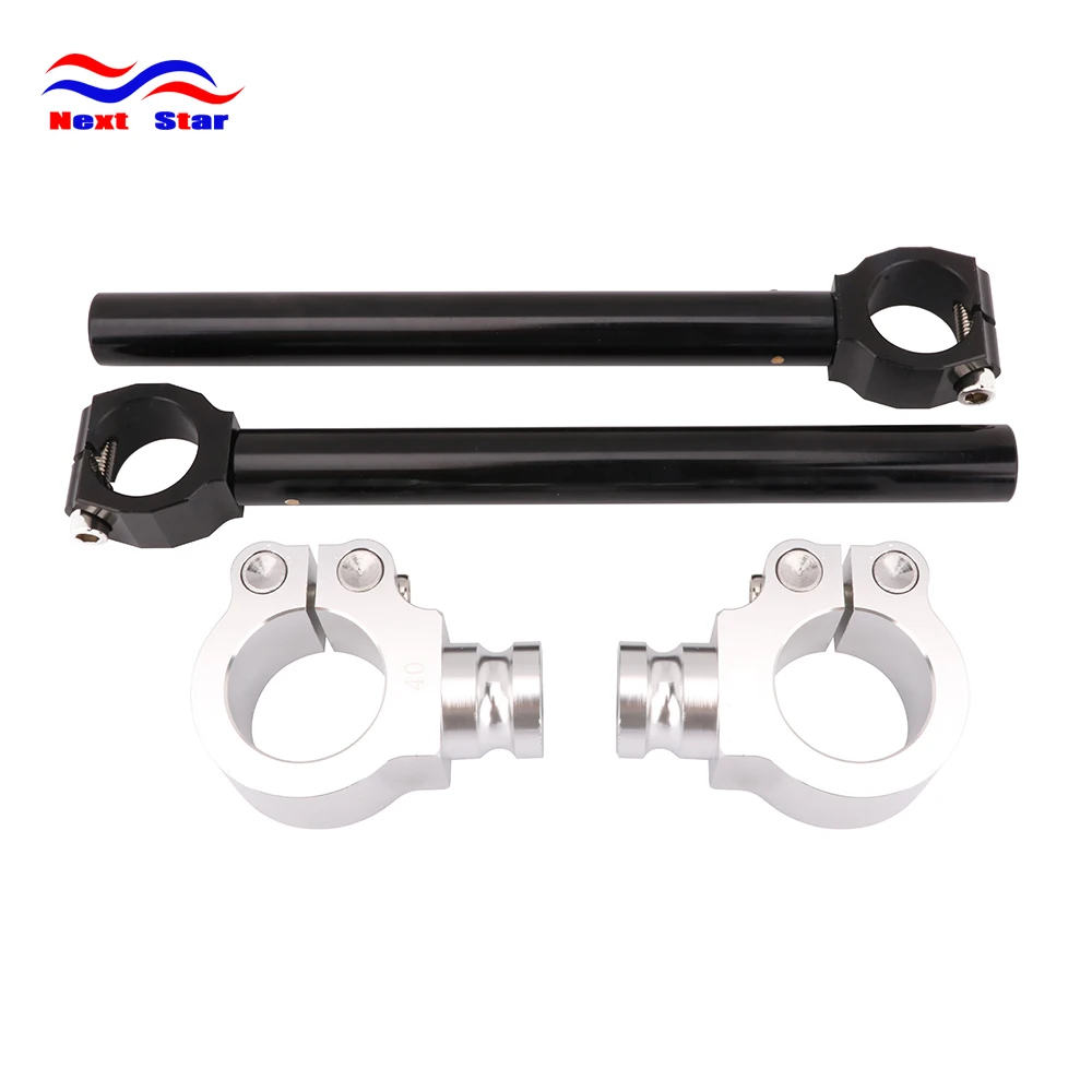 Мотоциклетные черные зажимы на руль ручки для HONDA KAWASAKI SUZUKI XV250 TC305 CBR600 F4I RVT1000R CBR954RR