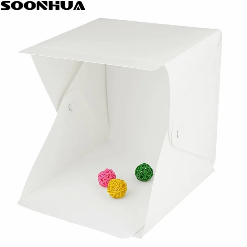 SOONHUA мини складной Лайтбокс для фотостудии софтбокс портативный светодиодный