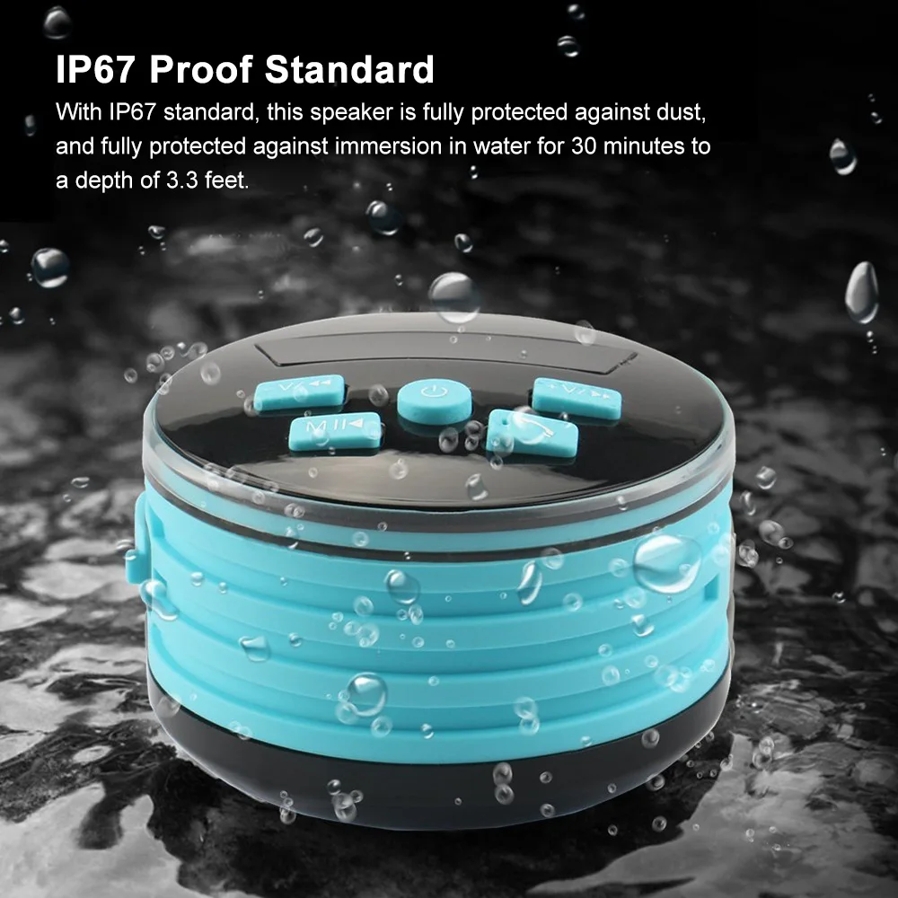Портативная уличная bluetooth колонка IP67 водонепроницаемая Колонка s светодиодный