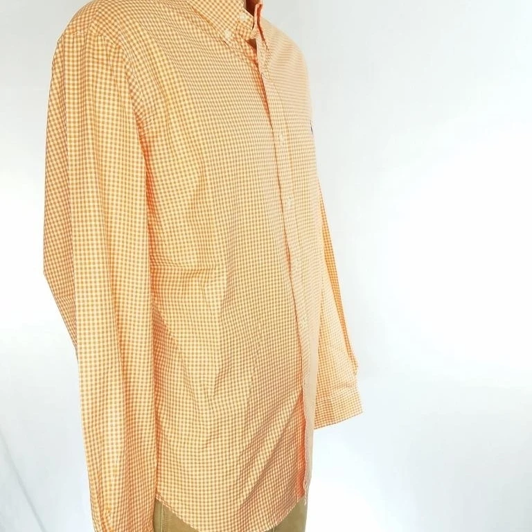 RALPH LAUREN Мужские Оранжевый зонтик спортивная рубашка хлопок SZ XL СЗТ $90 | Мужская