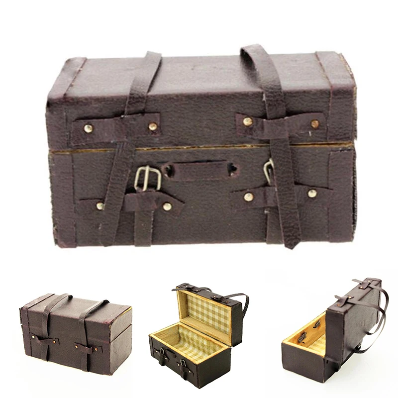 Модный кукольный домик багажная коробка 1:12 весы Миниатюрный мебельный комплект