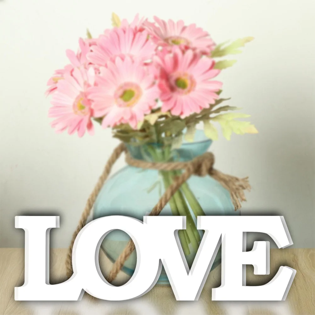 4 шт. деревянные буквы свадебные украшения Любовь Свадебный декор день рождения