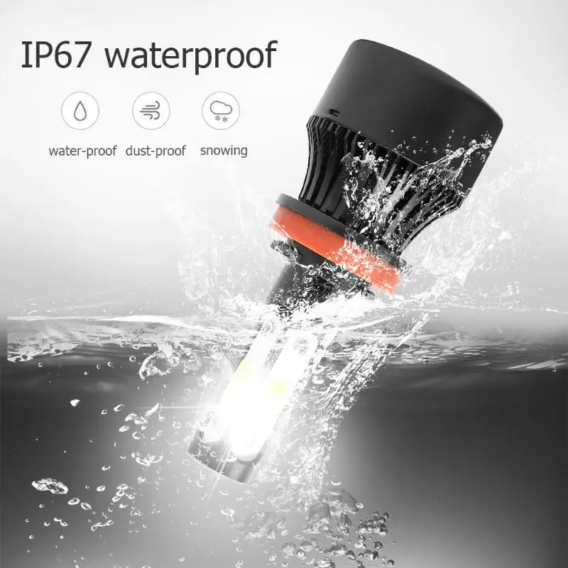 VODOOL 2 шт. H11/H4/H13 8000LM 6500K 36W COB Автомобильные светодиодный лампы для фар