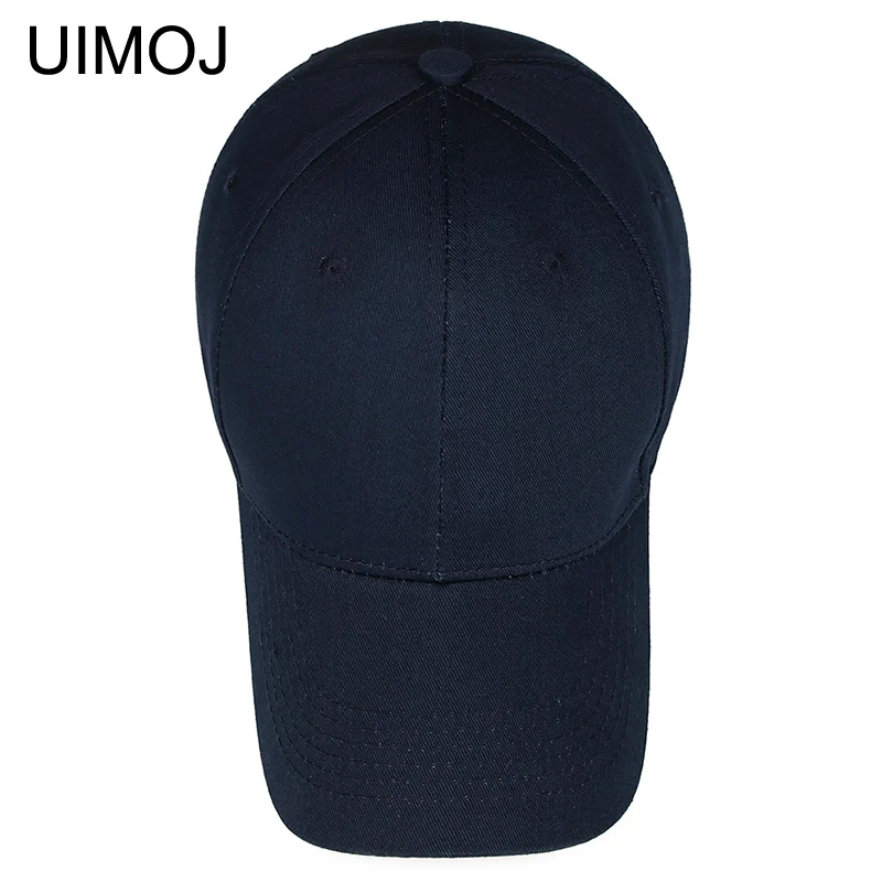 UIMOJ однотонные бейсболки для мужчин регулируемые кепки женщин модная