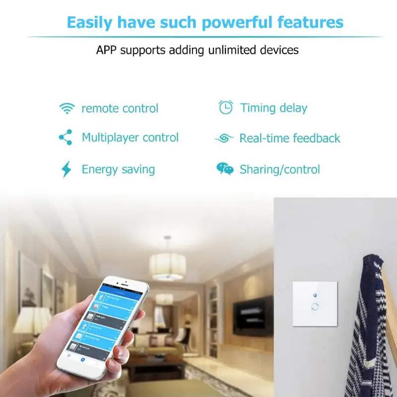 Sonoff T1 ЕС Wi Fi стену сенсорный выключатель света 2 Gang приложение удаленная работа с