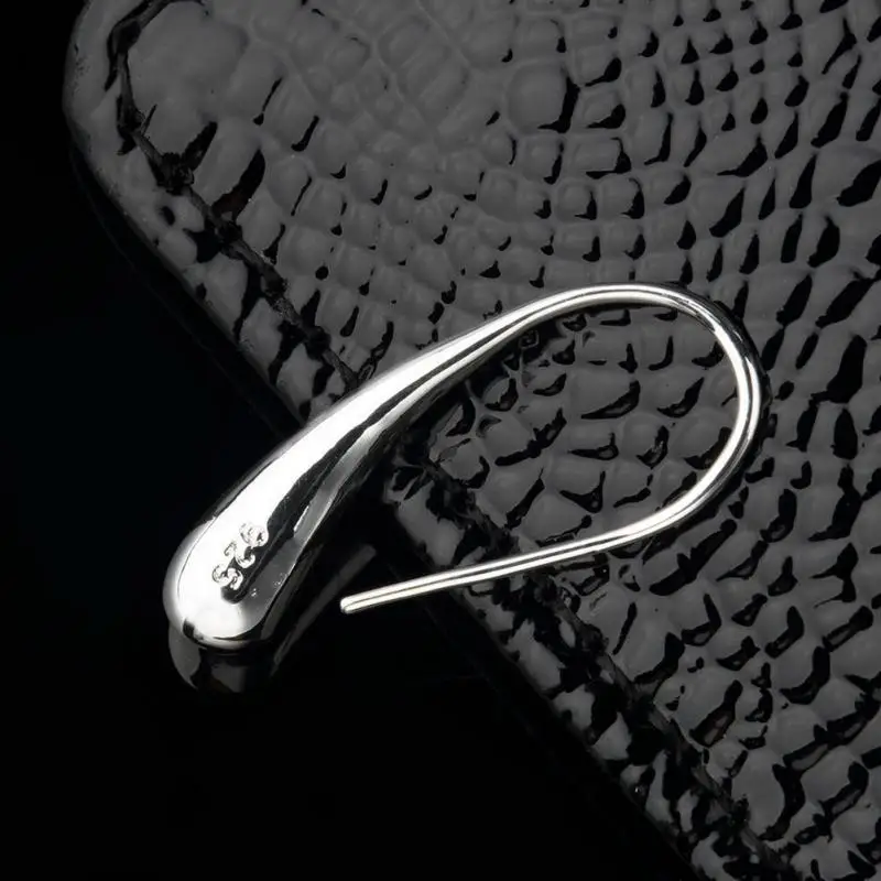 Модные женские серьги ювелирные украшения Серебряные капли воды Крюк Пирсинг