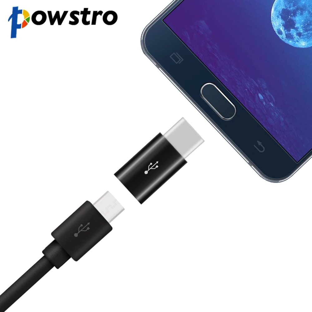 Адаптер Powstro с Type C на USB переходник Micro 3 1 для передачи данных Samsung iPhone