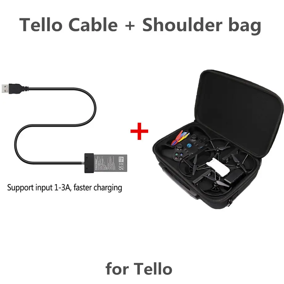 Наплечная Сумка tello для дрона и пульта дистанционного управления USB кабель