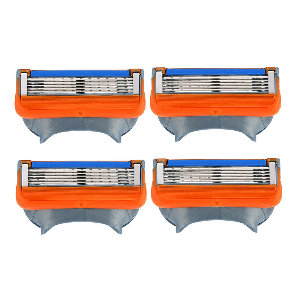 5 Layers Blades Shaving Safety Razor Shaver Heads For Men 4pcs Hair Removal Beard Trimmer Face Care Remover Free Shipping | Красота и