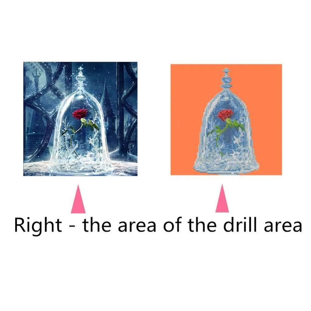 Алмазная вышивка DIY алмазная живопись Красная роза цветок лед картина крестиком