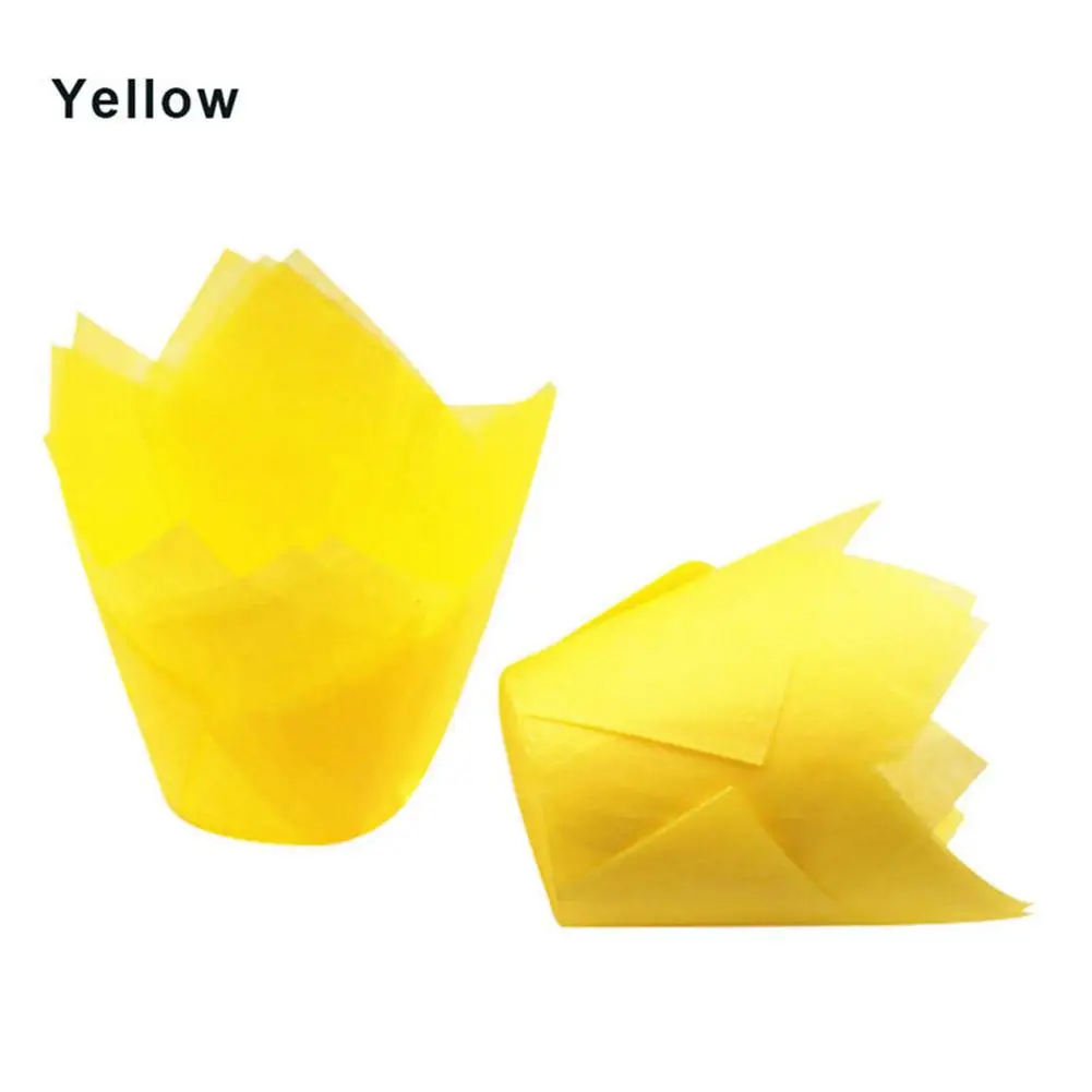 50PCS Anti-Oil Flame Shape Baking Cups Cupcake Wrapper Paper Muffin Cup Molds Kitchen Home Bakeware Decorating Tool | Дом и сад