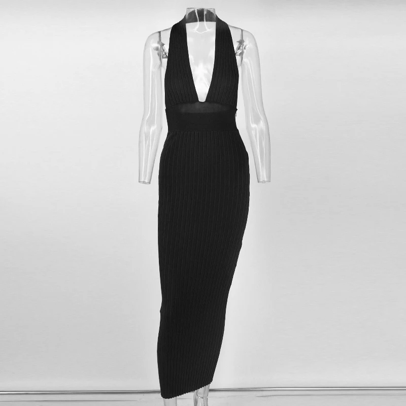 Женское облегающее платье EvaQueen белое Клубное с глубоким v образным вырезом