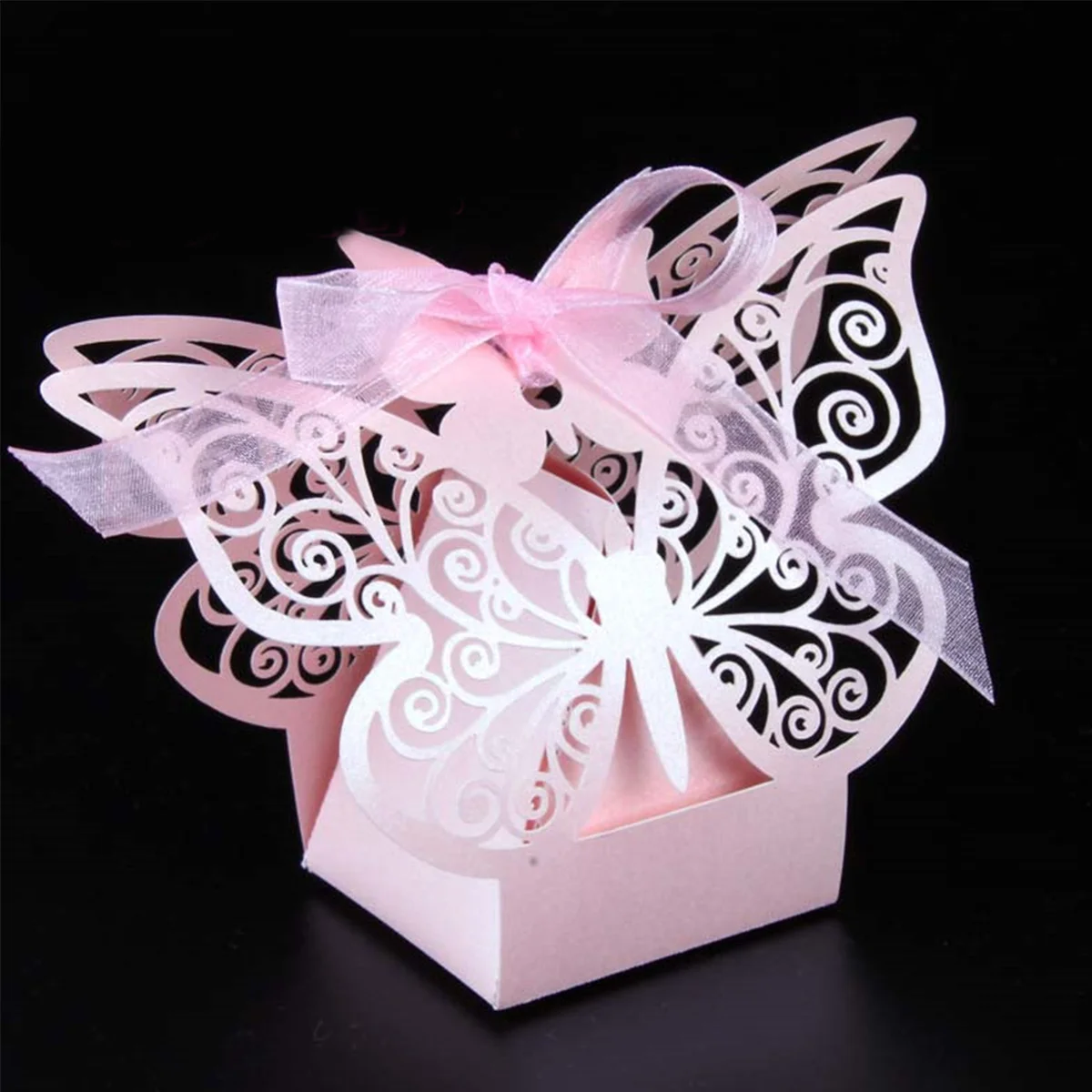 

50Pcs Butterfly Gift Paper Boxes Creative Laser Cutting Wedding Candy Box Chocolate Cartoon Wedding Decorative Supplies