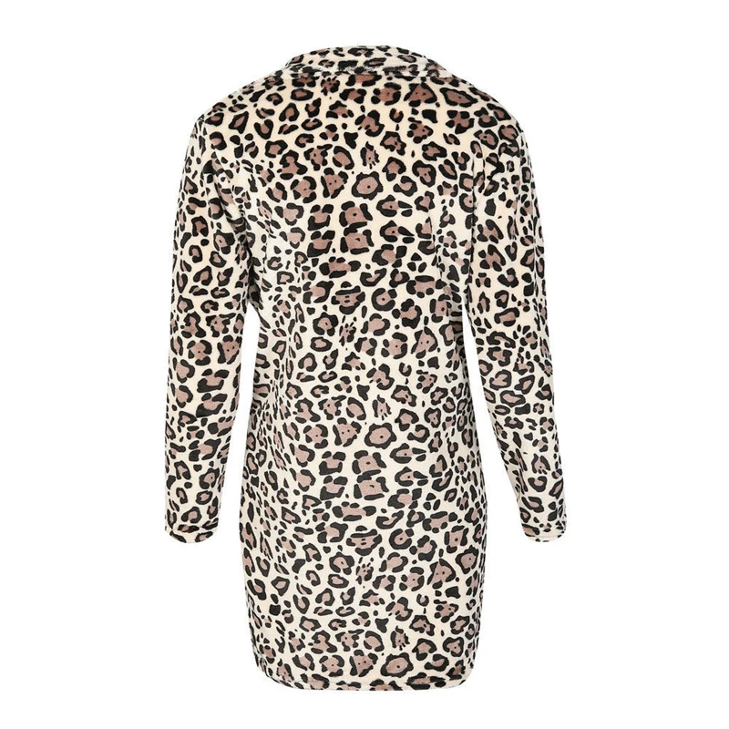 

vogue women leopard faux fur leopard coats jacket winter keep warm female long high street fashion coat outerwear lady tops coat
