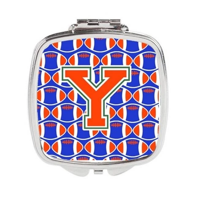 Carolines Treasures CJ1083 YSCM Письмо Y футбол зеленый синий и оранжевый компактное