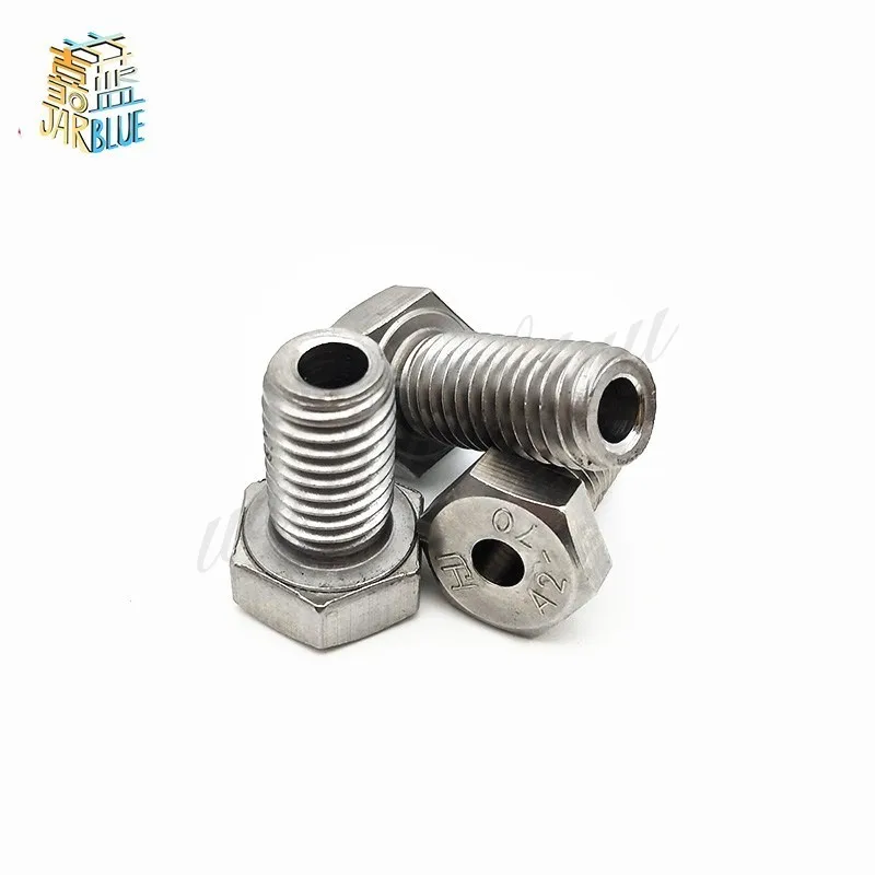 1 шт. M4 M5 M6 304 нержавеющая сталь полый шестигранный винт лампа с отверстием болты 8