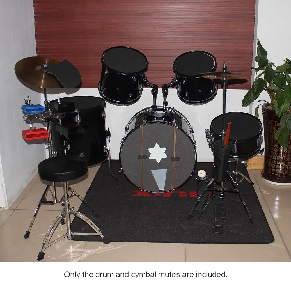 8 шт барабанная установка глушителя тренировочные подушки Mute с Cymbal Mutes высокое