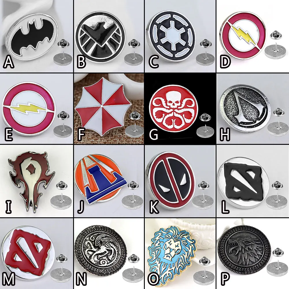 Значок Marvel Deadpool Pin s.h.i.e.l. D. Бэтмен флэш Звездные войны Таргариен Старк