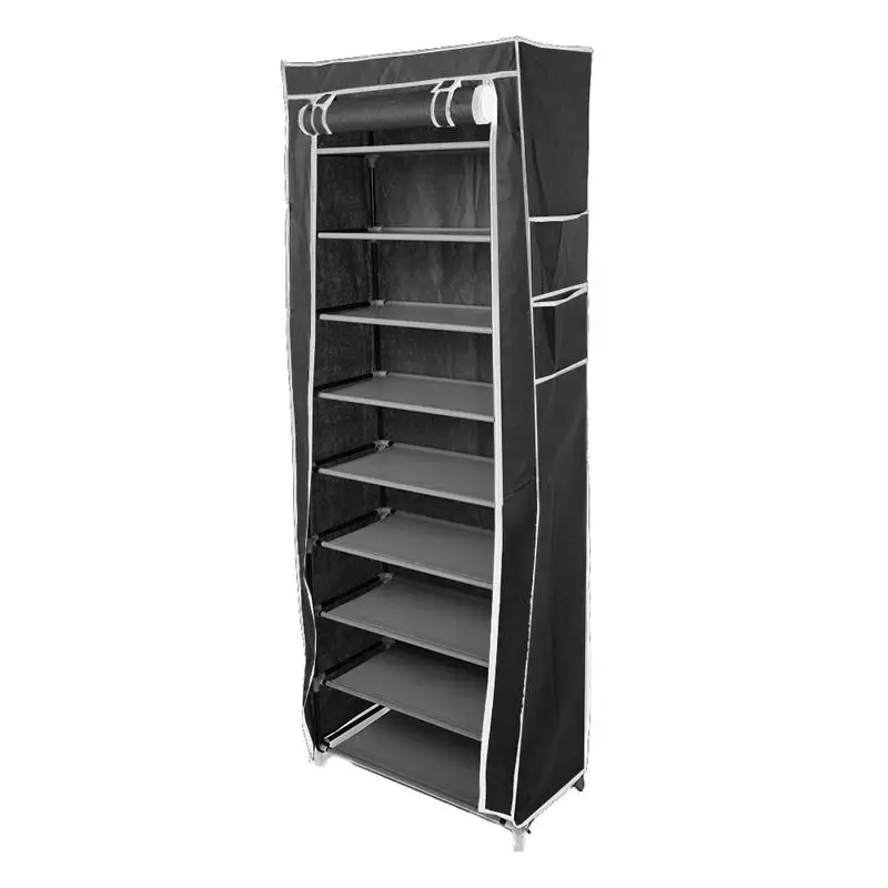 

10 Layers Non-woven Fabrics Large Shoe Rack Organizer Removable Shoe Storage Organizer Home Furniture Shoe Cabinet Zipper Rack