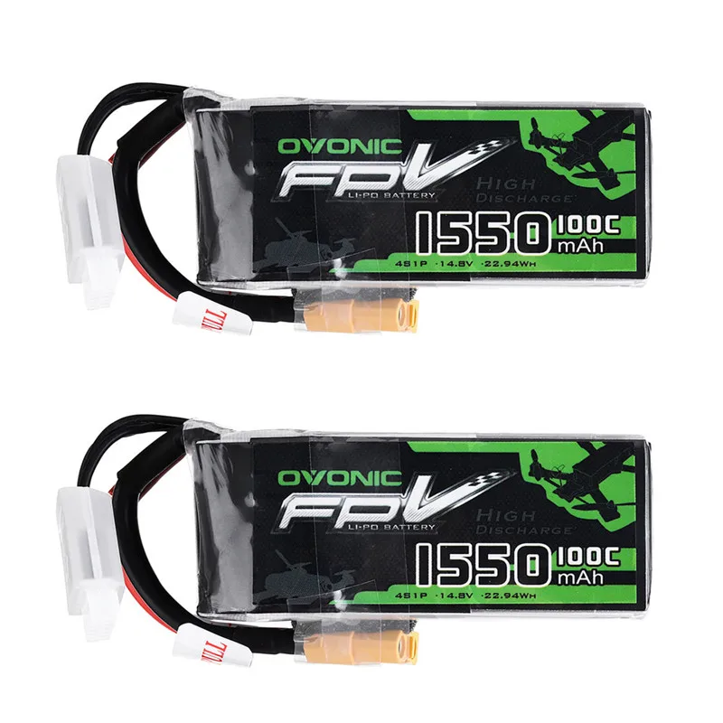 Аккумулятор Ovonic 14 8 V 1550mAh 100C Разъем XT60 для FPV Racing Drone модели запасные части
