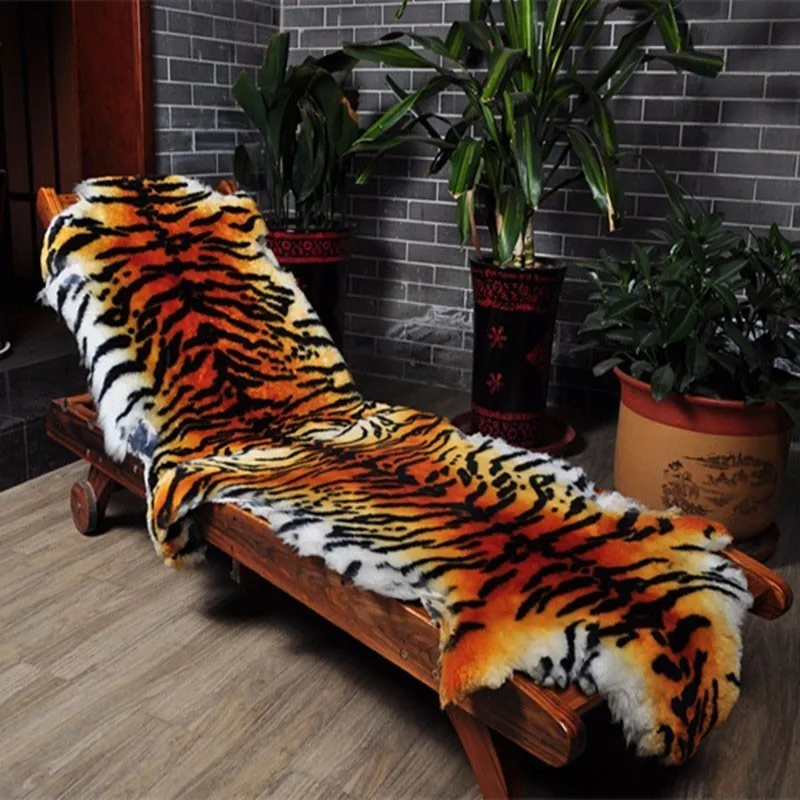LDAJMW 2018 High-grade Imitation Tiger Blanket Wool Carpet Bedroom Living Room European Full Sheepskin Sofa Cushion Mat | Дом и сад