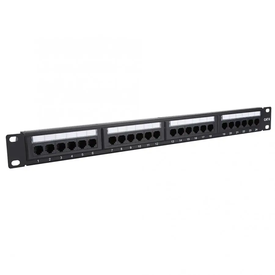 24 порта монтируемая плата для передачи данных Высокоскоростная CAT6 CAT-6 сетевая