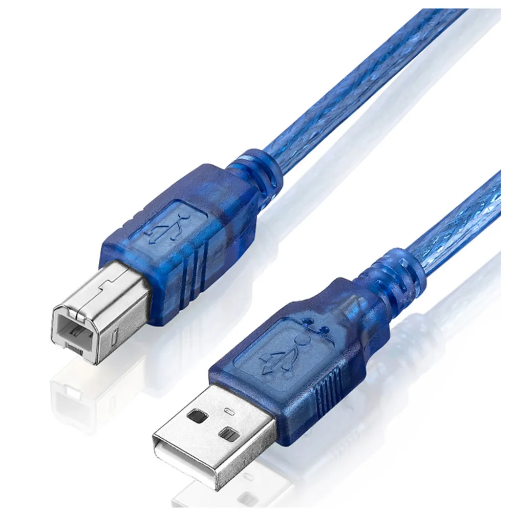 LEORY 1 шт. 30 см синий USB 2 0 Тип A штекер типа B Мужской Силовой кабель передачи данных